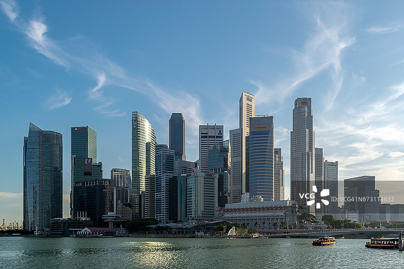 新加坡中央商务区天际线图片素材