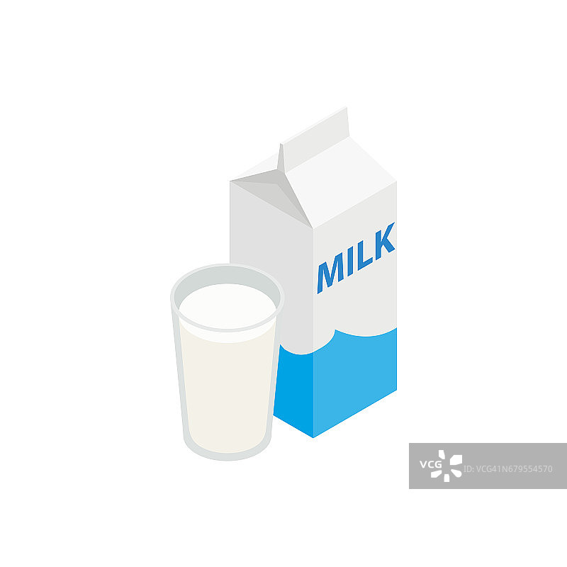 牛奶图标，等距3d风格图片素材