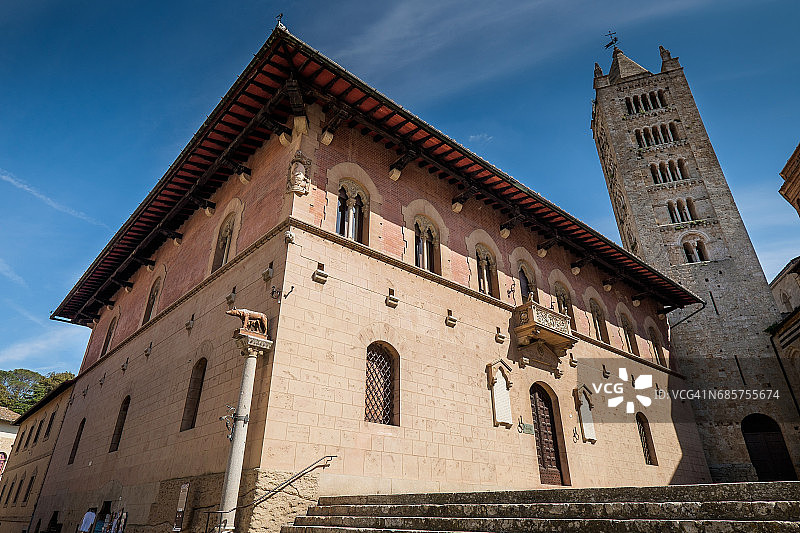 马萨·马里提玛，托斯卡纳，中世纪的意大利小镇，大教堂图片素材