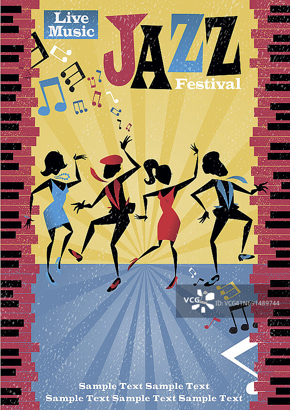 抽象爵士音乐节海报图片素材