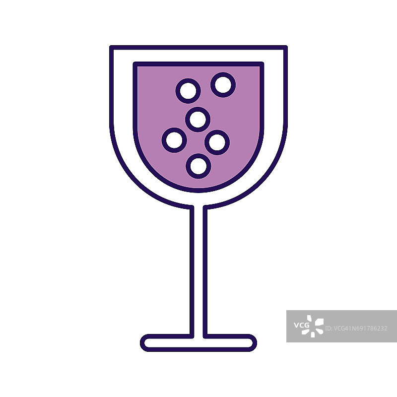 紫色卡通酒杯酒图片素材