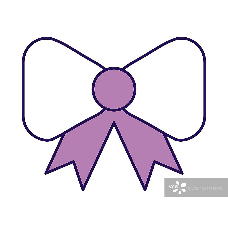 紫色蝴蝶结卡通图片素材