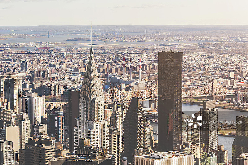 纽约市的曼哈顿景观图片素材