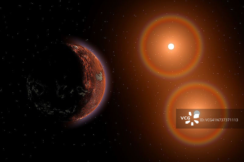 绕红矮星运行的近半人马座B系外行星图片素材