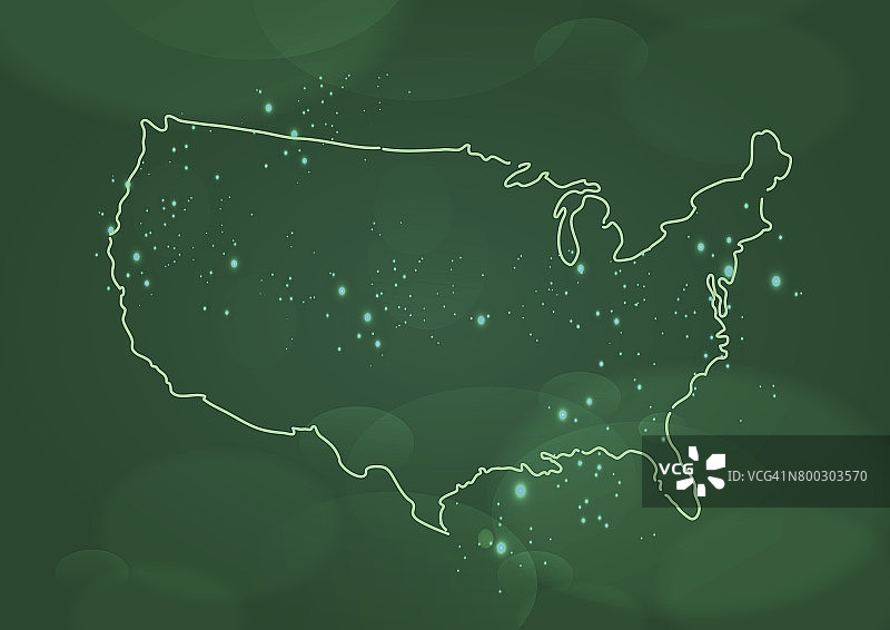 美国绿色水下地图的空间背景图片素材