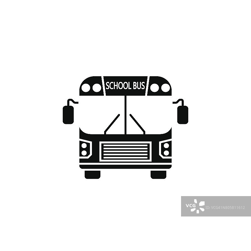 校车立体图标，学生交通工具图片素材