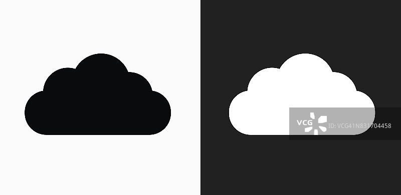 云图标上的黑色和白色矢量背景图片素材