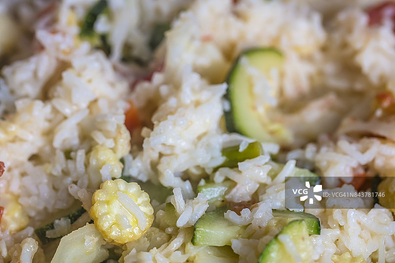 健康饮食——米饭配蔬菜图片素材