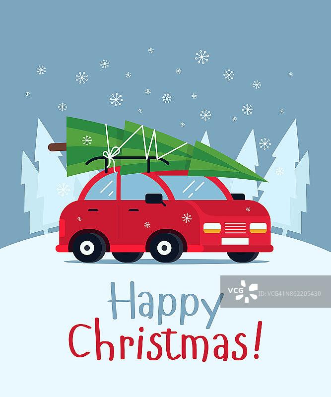Christmas-car-tree副本图片素材