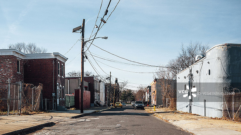 内城区街道-卡姆登，新泽西州图片素材