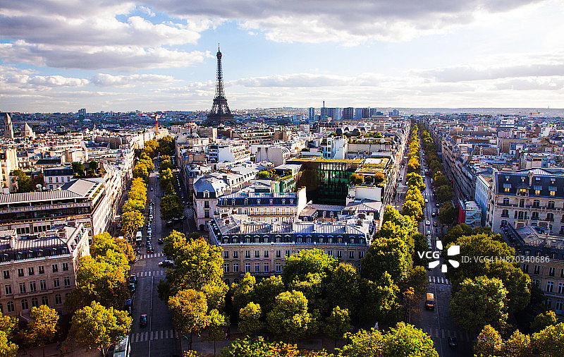 巴黎城市的天际线图片素材