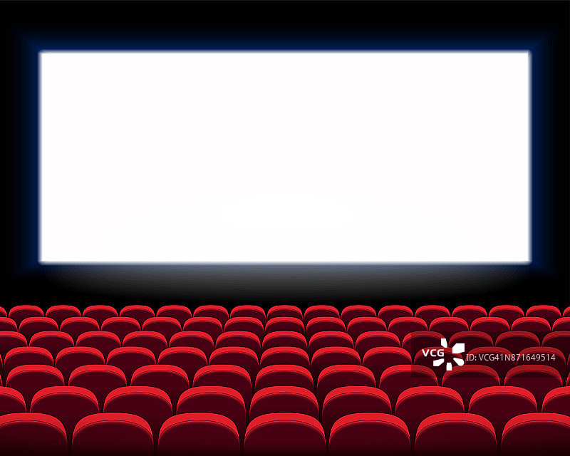 影院矢量座椅与屏幕。Сinema房间,大厅图片素材