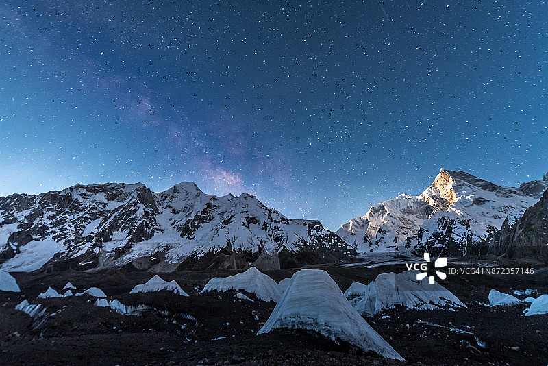 穿越喀喇昆仑山脉前往巴基斯坦乔戈里峰大本营图片素材