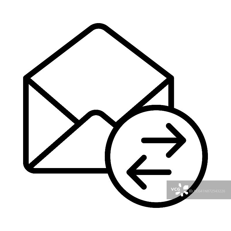 邮件传输细线矢量图标图片素材