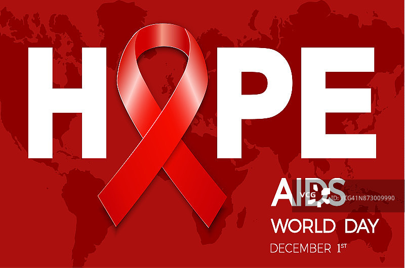 12月1日世界艾滋病日海报。希望。矢量图图片素材