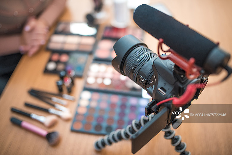 视频博客关于化妆图片素材