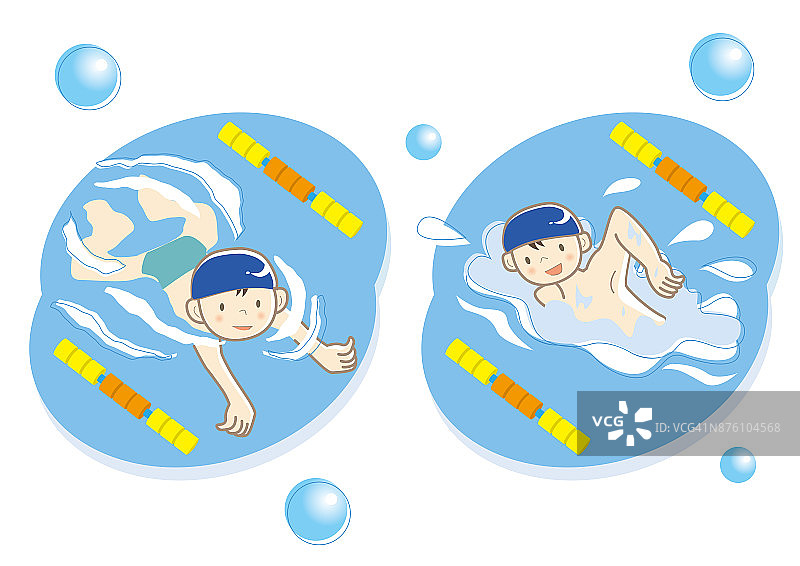 儿童游泳学校形象图片素材