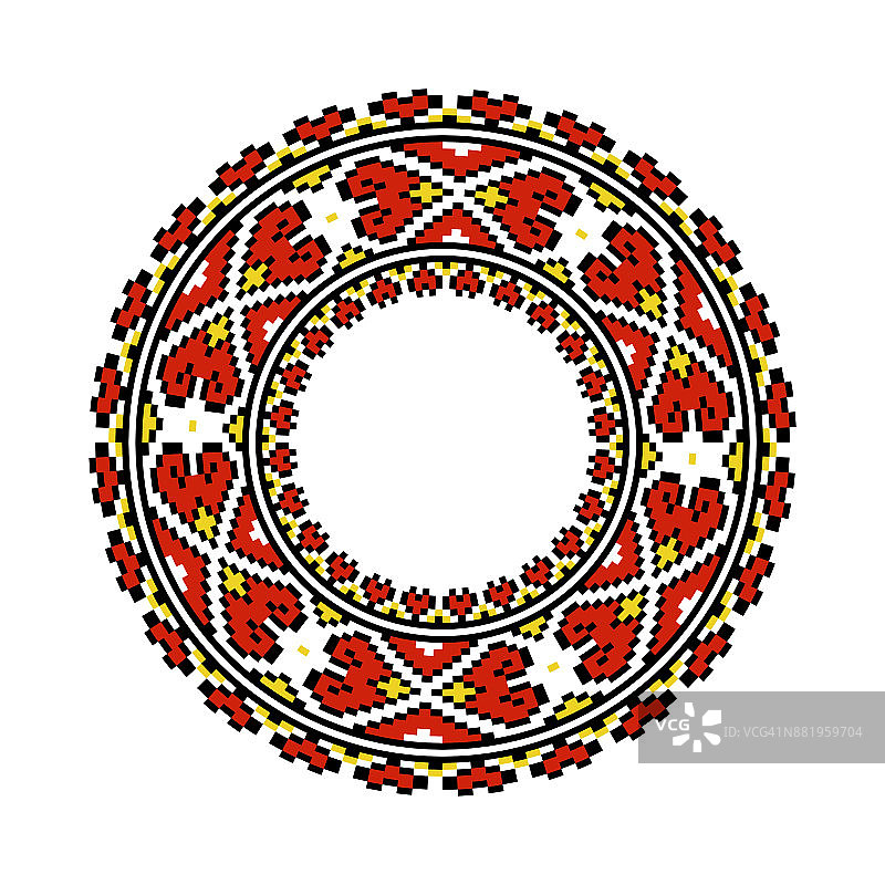 圆形乌克兰传统装饰品图片素材