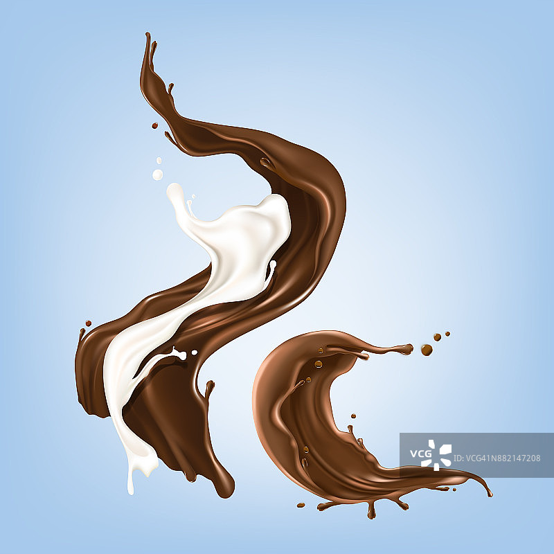 热巧克力和牛奶图片素材