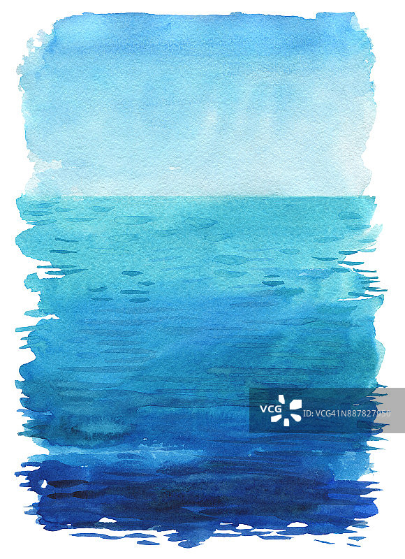 海洋水彩画手绘插图图片素材