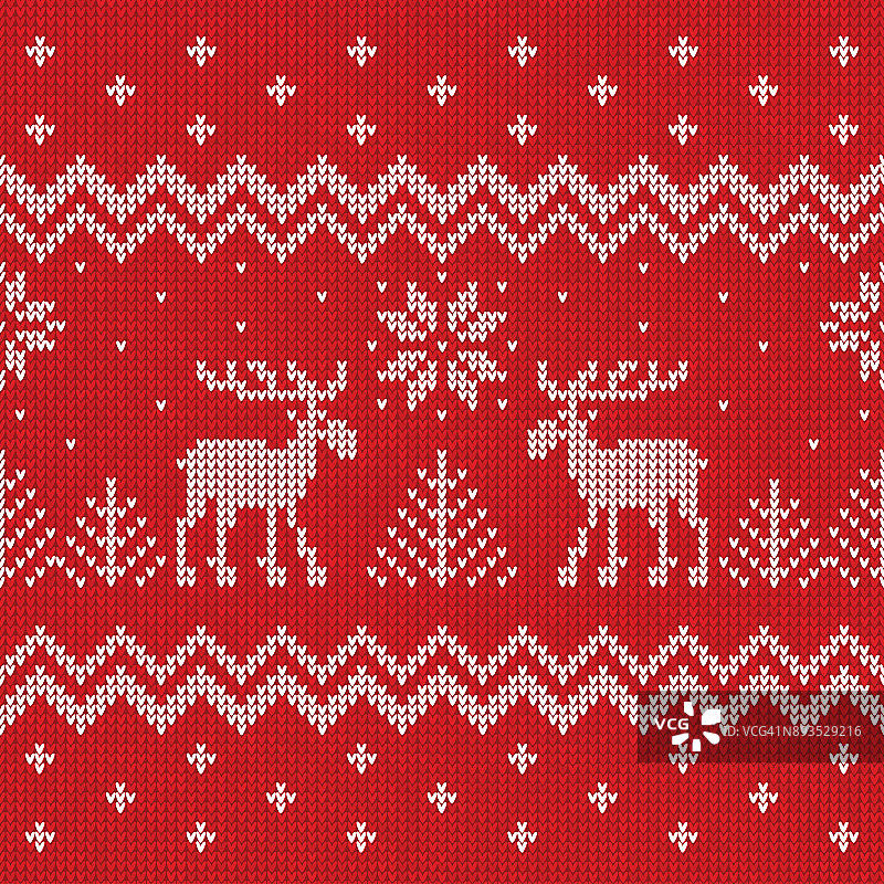 圣诞快乐新年贺卡框架装饰斯堪的那维亚鹿图片素材
