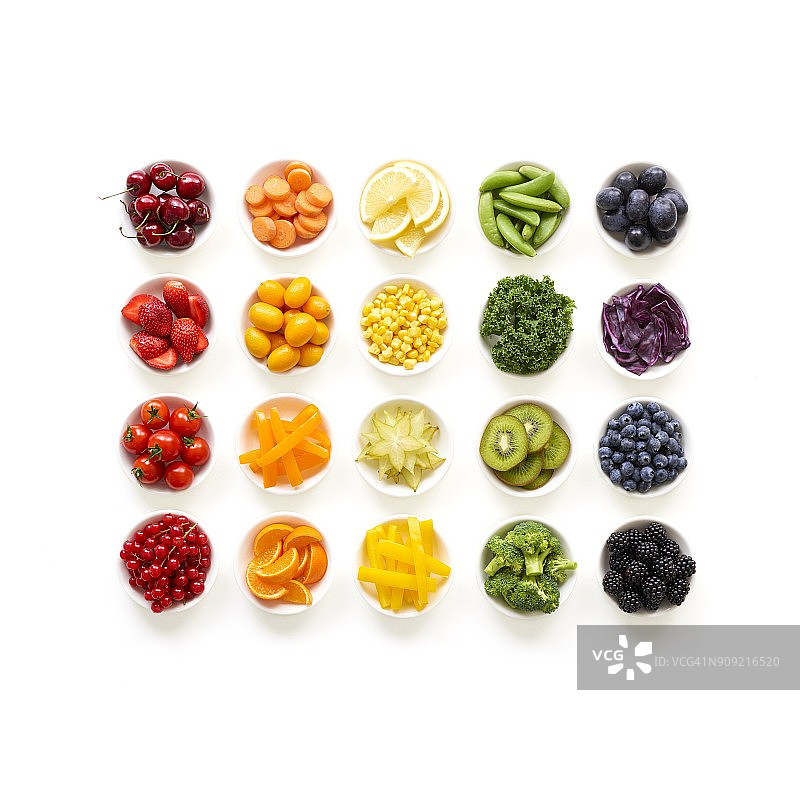 新鲜色彩丰富的水果和蔬菜图片素材