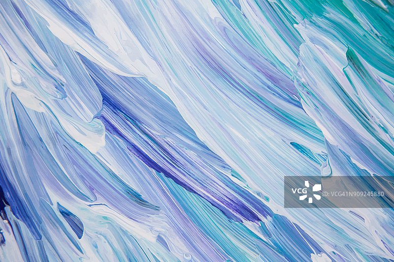 抽象的蓝色水青色和白色绘画与笔触EPS矢量图片素材