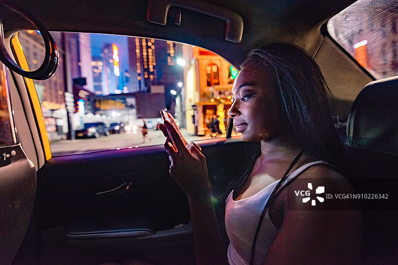 纽约的出租车旅程图片素材