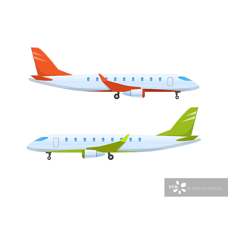 现代客机。飞行的飞机,飞机。物流、运输、配送服务图片素材