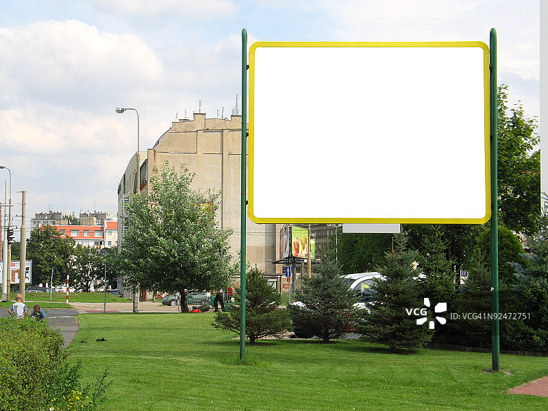 城市空白广告牌(有工作路径)图片素材