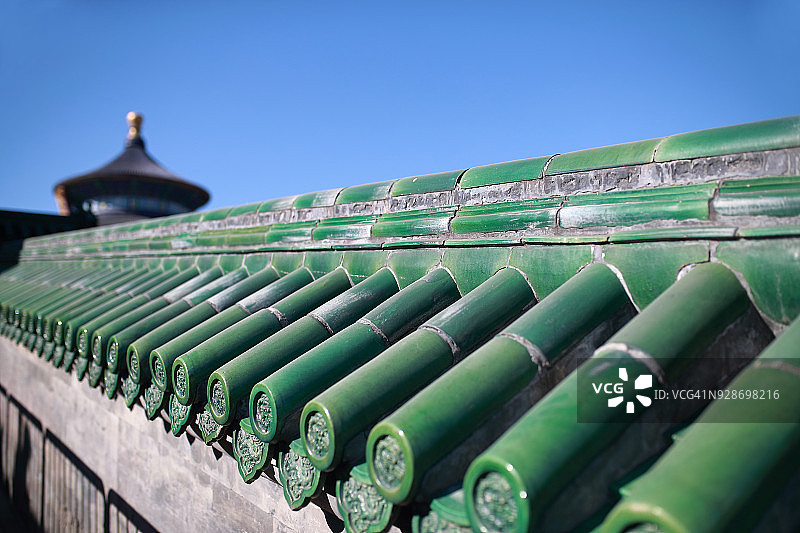中国古代宫殿屋顶图片素材