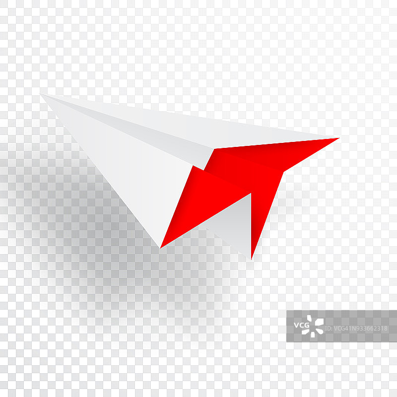 插图的折纸飞机在白色的背景图片素材