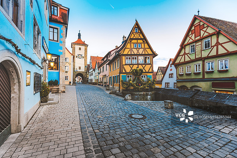 罗滕堡的老城，就像聋子，德国图片素材