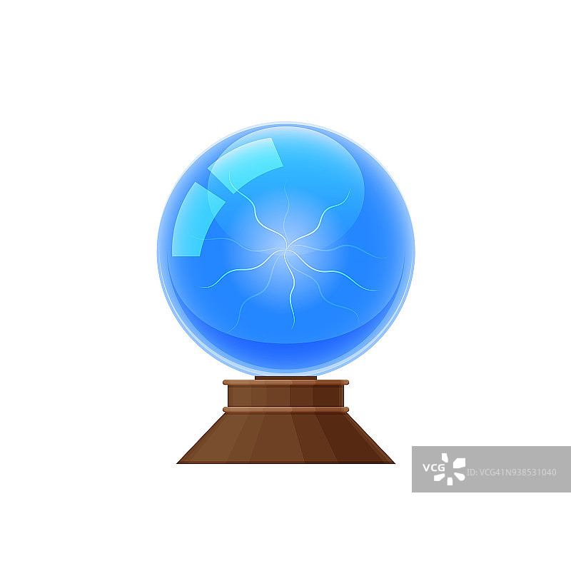彩色魔术玻璃球，能量球。用于预测的等离子球图片素材