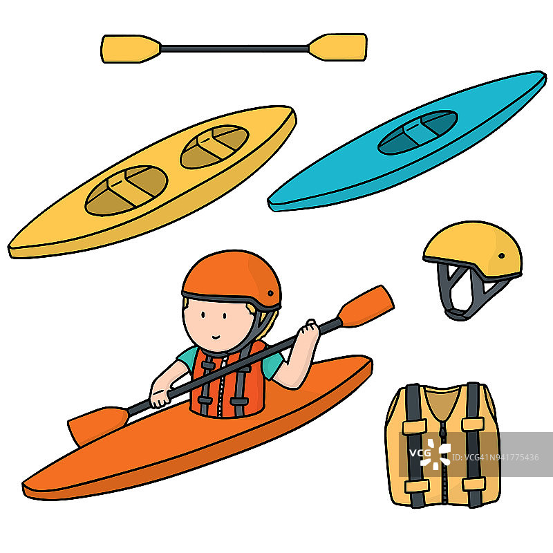 kayak和配件图片素材