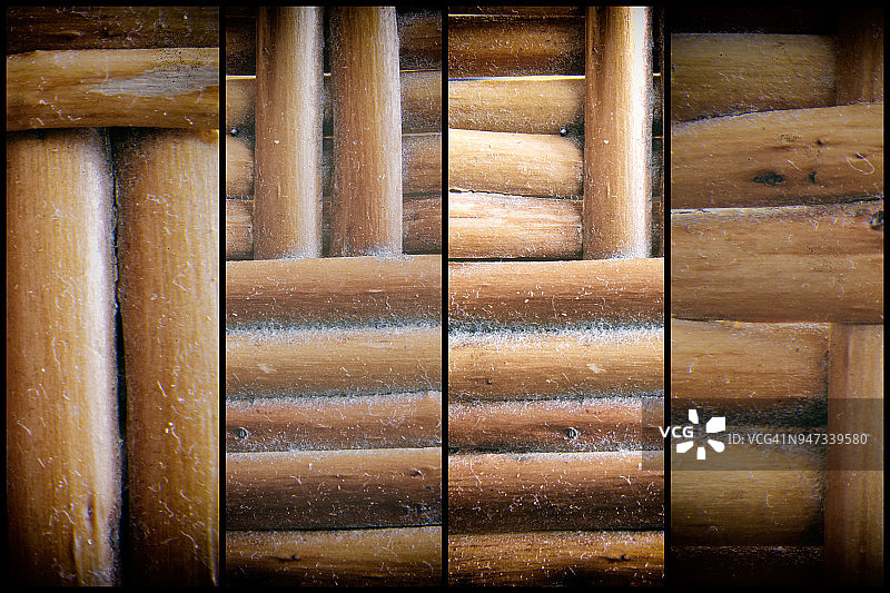 木质的柳条质地的编织物作为背景使用图片素材