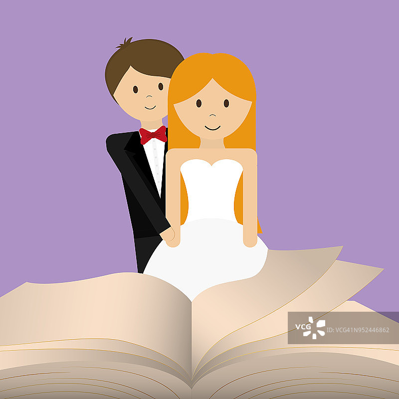 结婚夫妇圣经卡图片素材