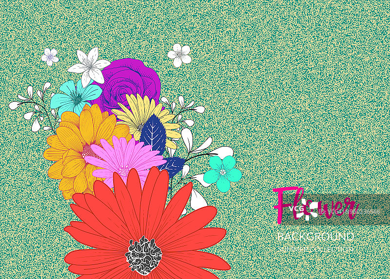 花卉Handrawn背景图片素材