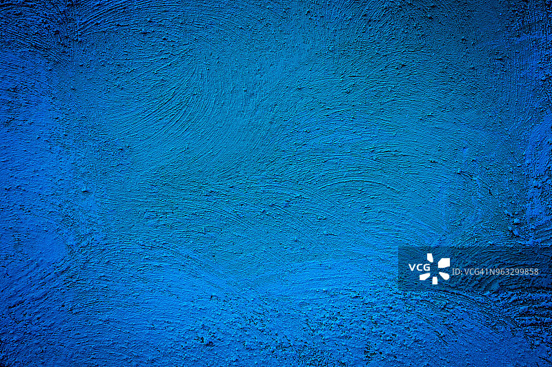蓝色背景墙纹理与深色边缘图片素材