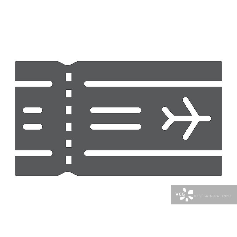机场机票符号图标，旅游和旅游，航空公司标志矢量图形，白色背景上的固体图案，eps 10。图片素材