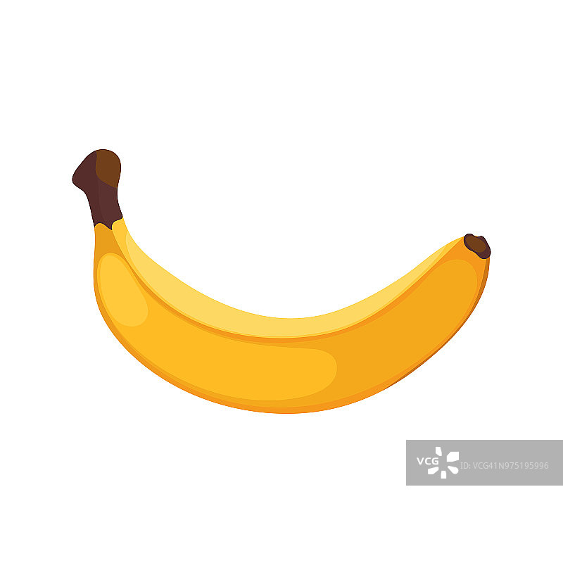 载体香蕉水果扁平花柱孤立在白色背景上图片素材