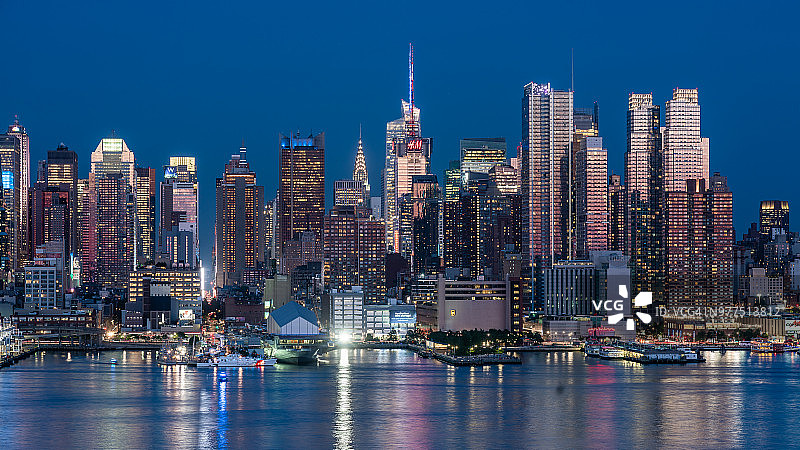 曼哈顿中城-纽约的暮光图片素材