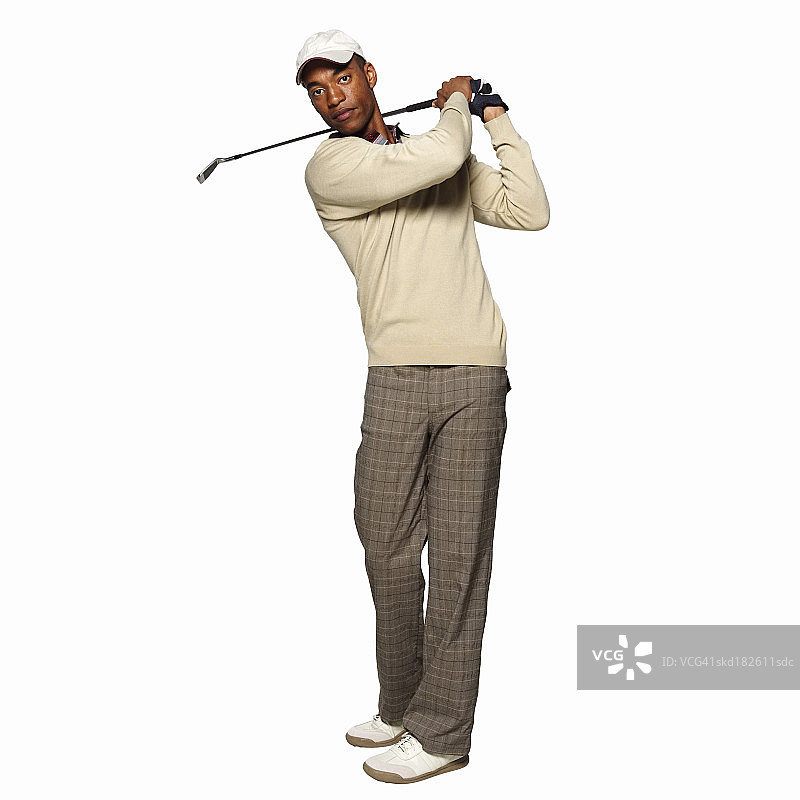高尔夫球手的肖像图片素材