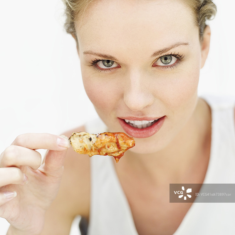 女人吃鸡图片素材