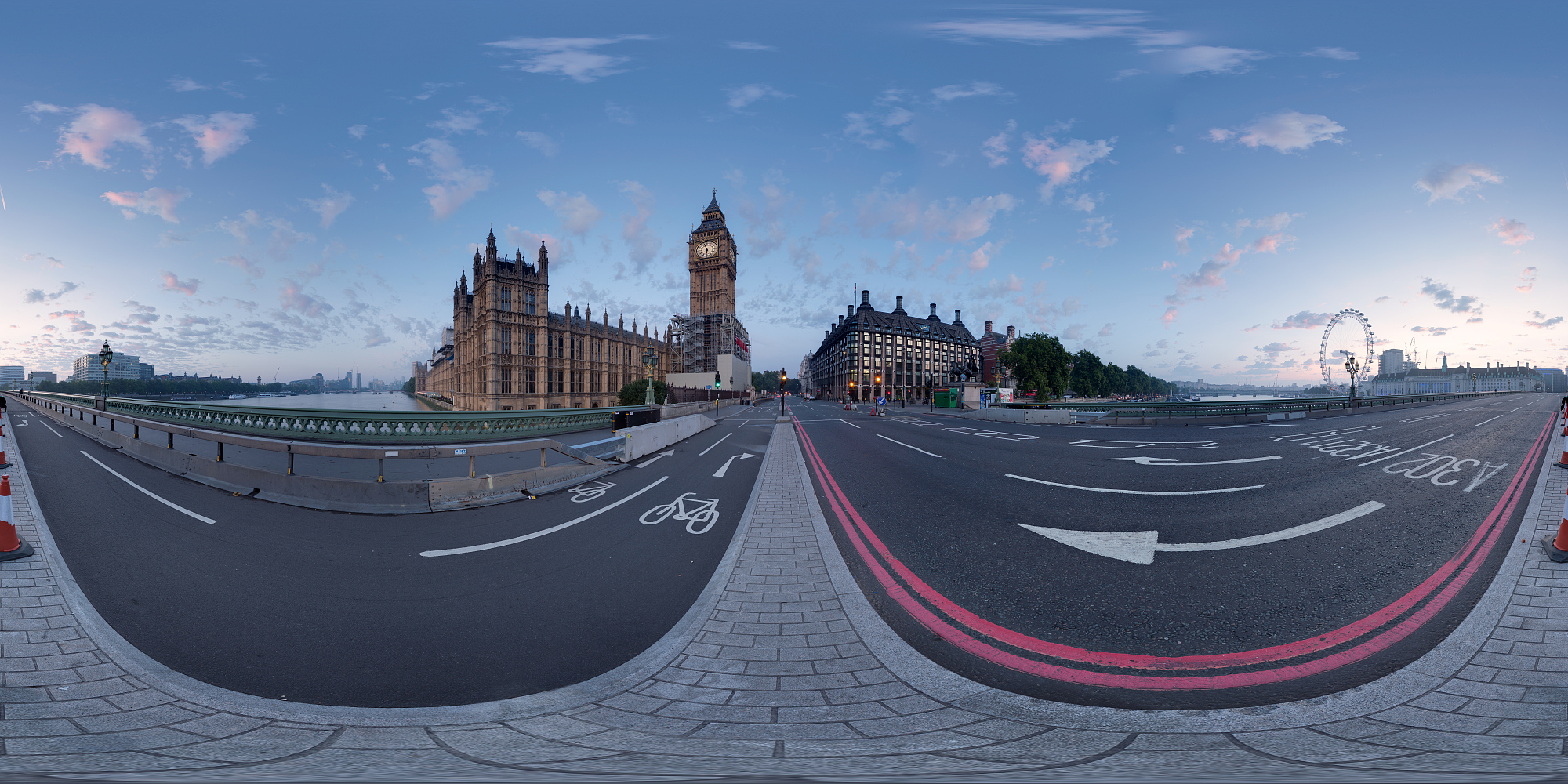 360°威斯敏斯特宫和伦敦大本钟全景图片下载