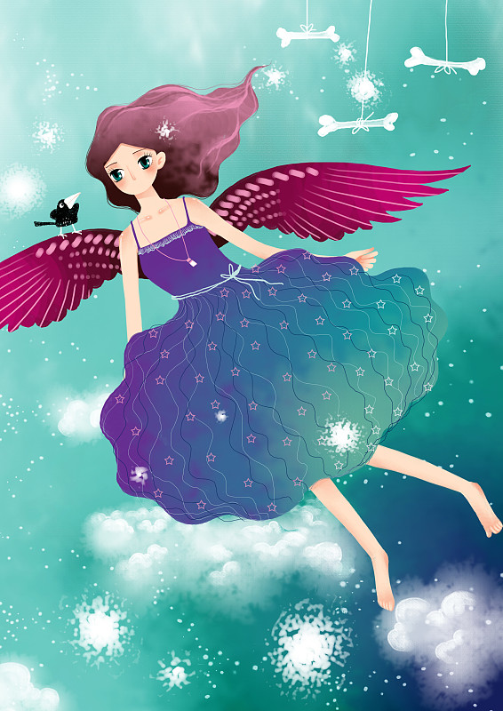 唯美插画系列-天使的翅膀下载