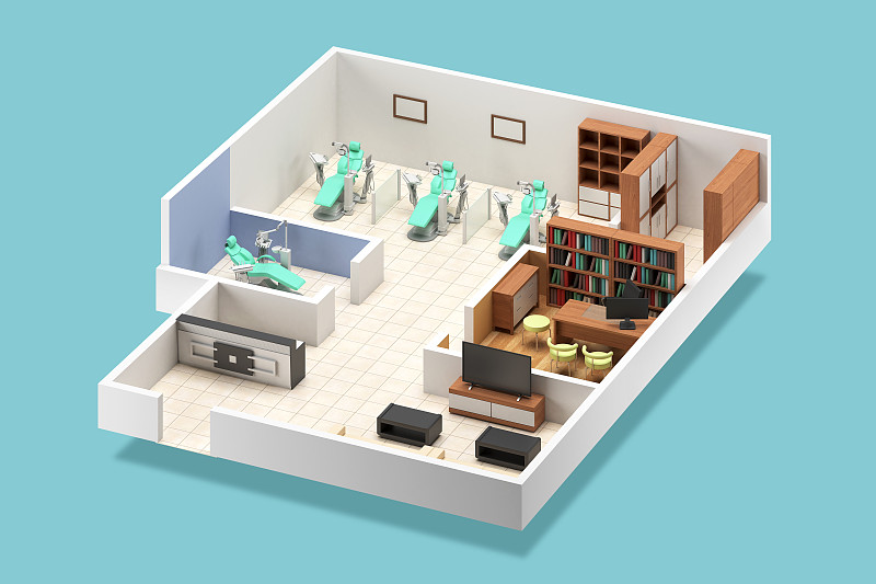 3D图形-不同的室内空间3D设计概念007图片下载
