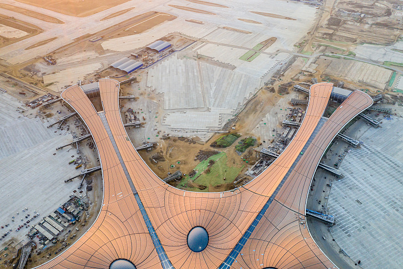 北京大兴国际机场候机楼航拍图片素材