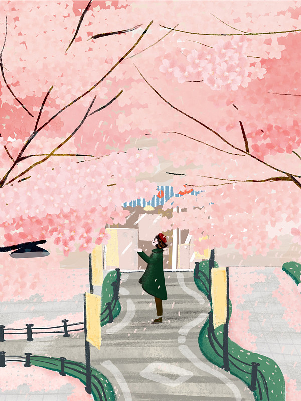 樱花之城图片素材