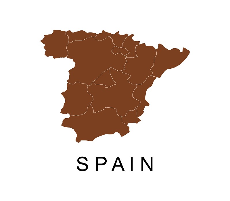 西班牙地图 简笔画图片